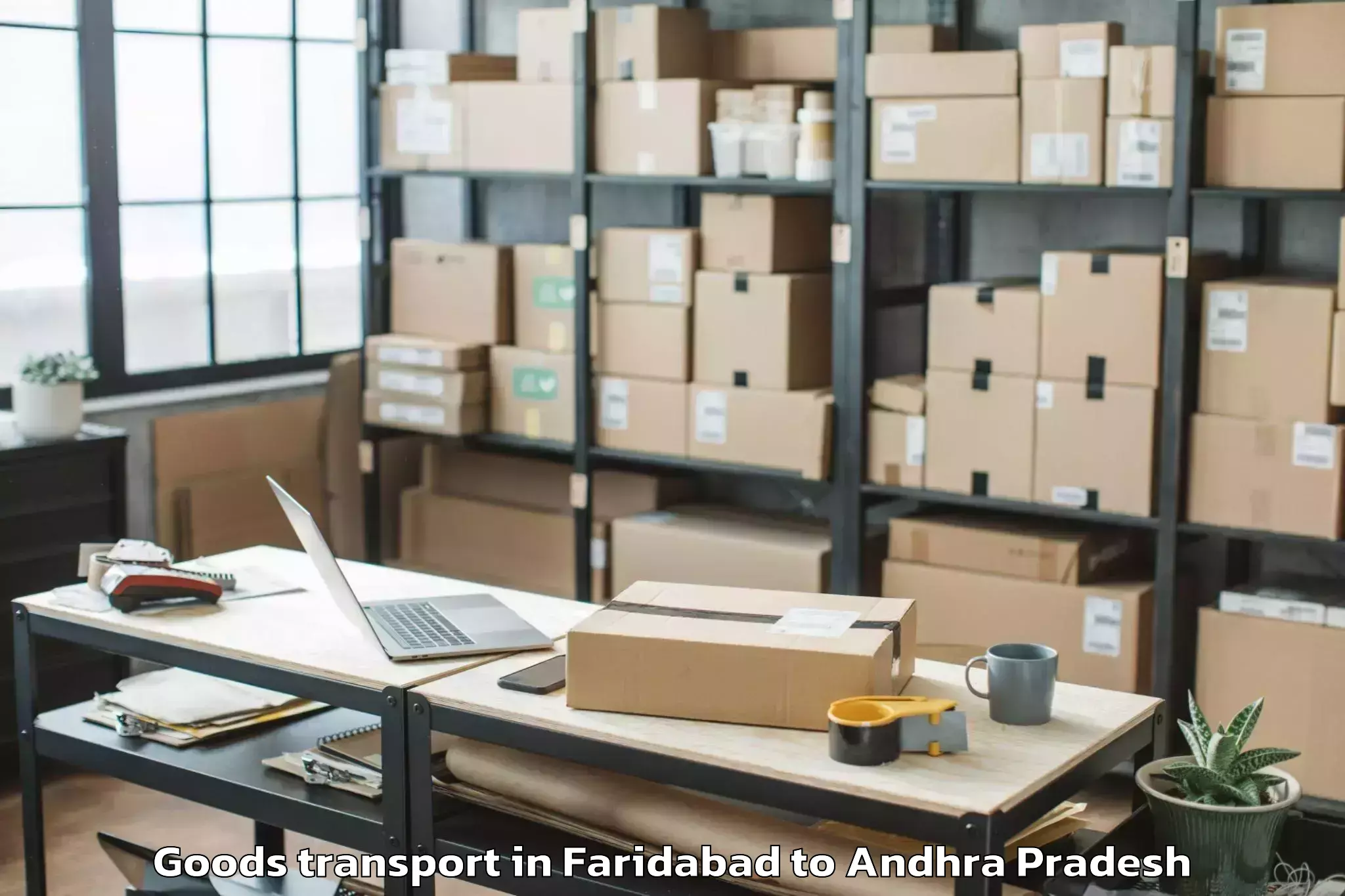 Expert Faridabad to Konthamuru Goods Transport